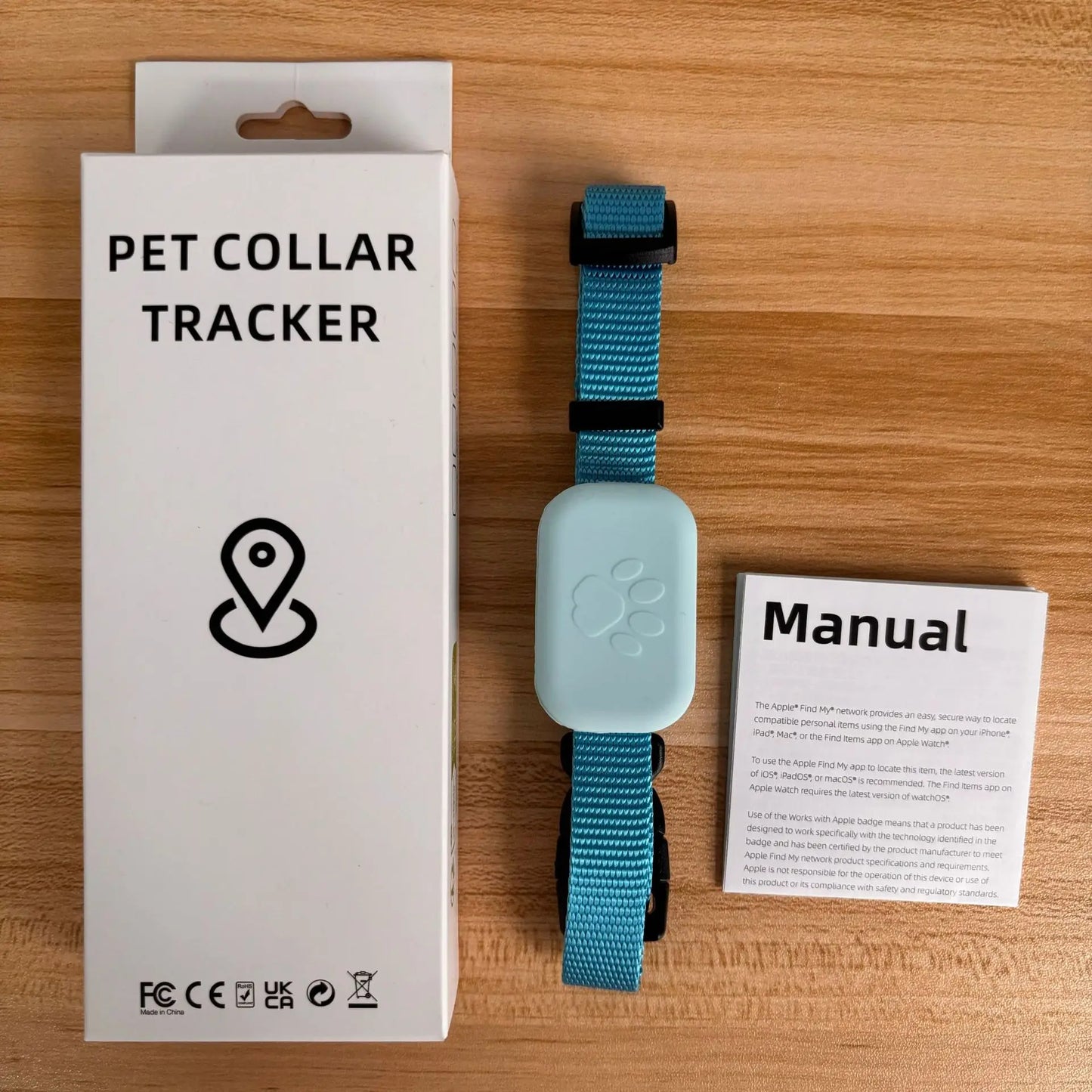 Traceur GPS waterproof Apple Find My — alerte mouvement pour chat