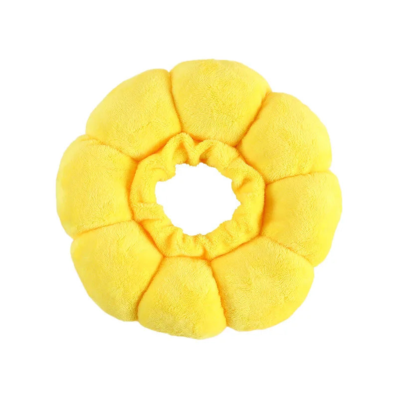 Collerette chat tournesol douce — anti-léchage post-opération