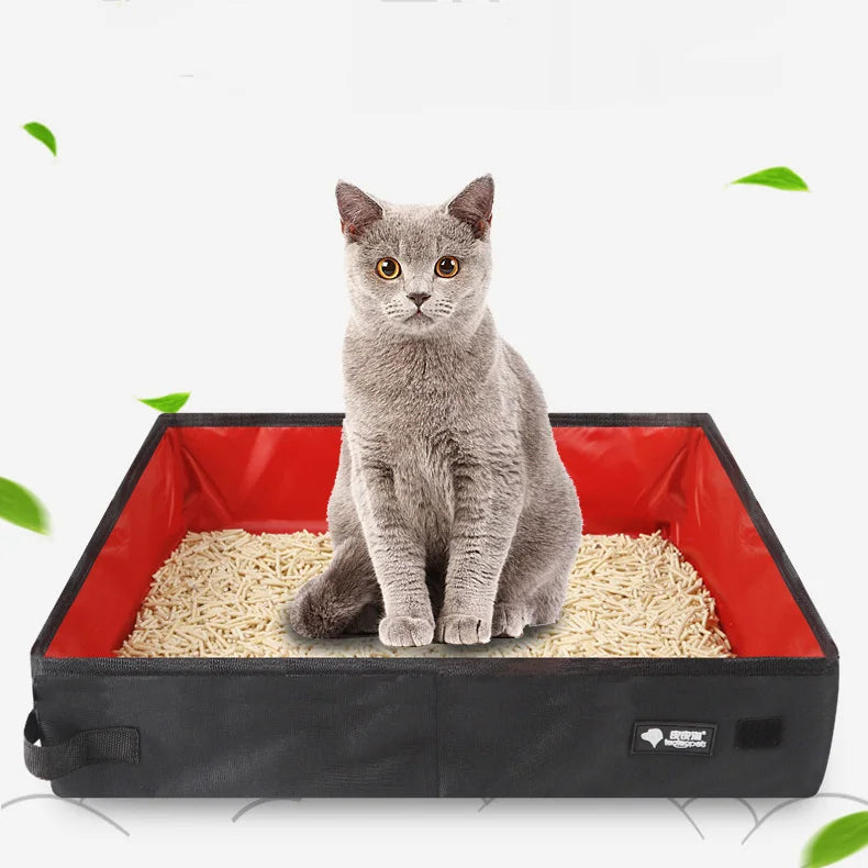 Litière pliable de voyage imperméable — nylon compact