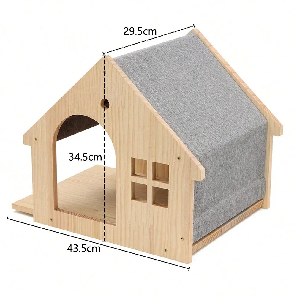 Étagères murales en bois pour chat — griffoir sisal modulable