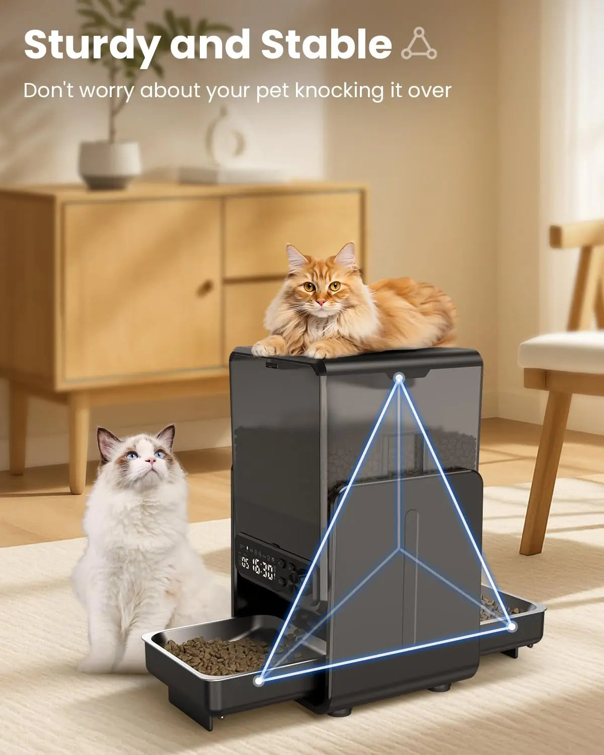 Distributeur automatique WiFi 5G double bol — 5L pour 2 chats