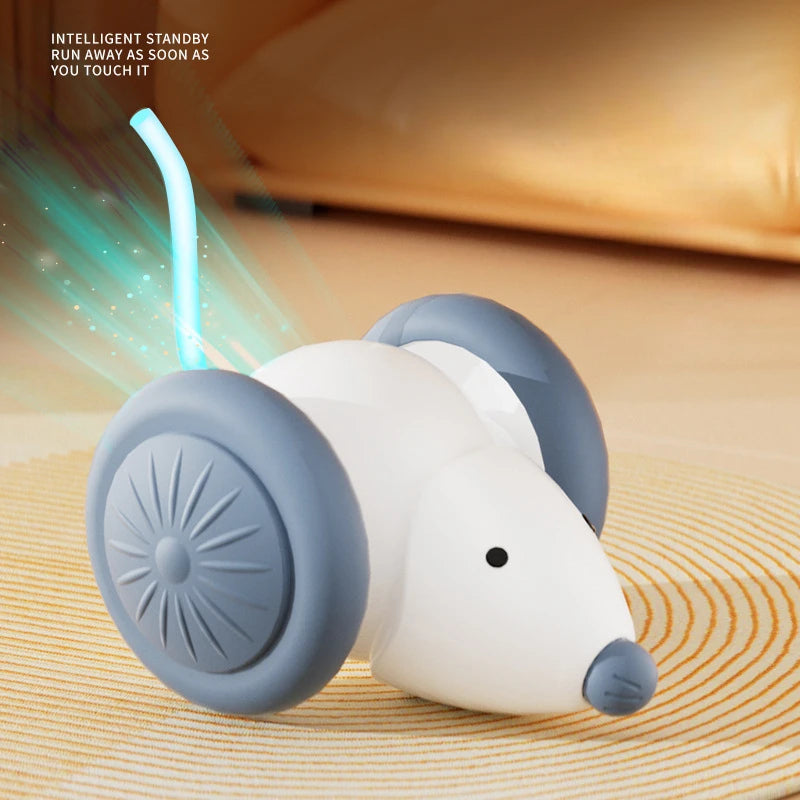 Voiture-souris électrique rechargeable — jouet interactif pour chat