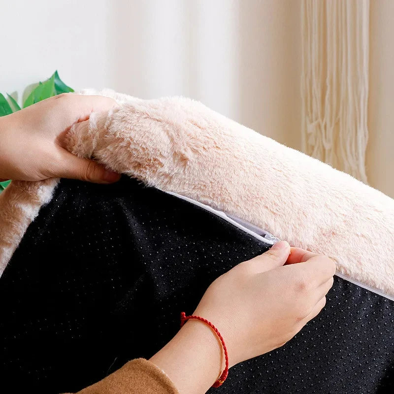 Lit sofa douillet en peluche pour chat