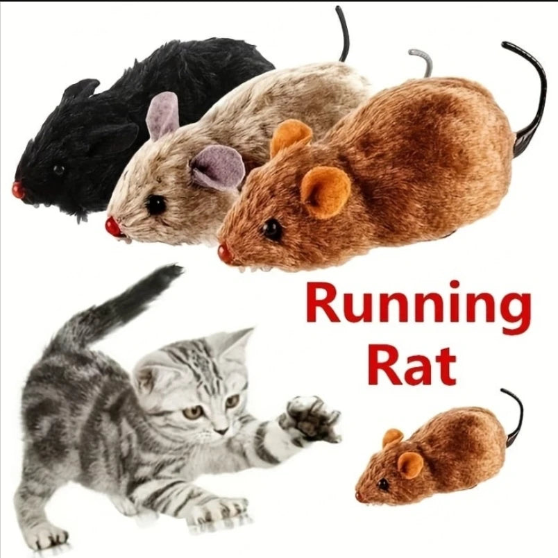 Souris en peluche réaliste pour chat