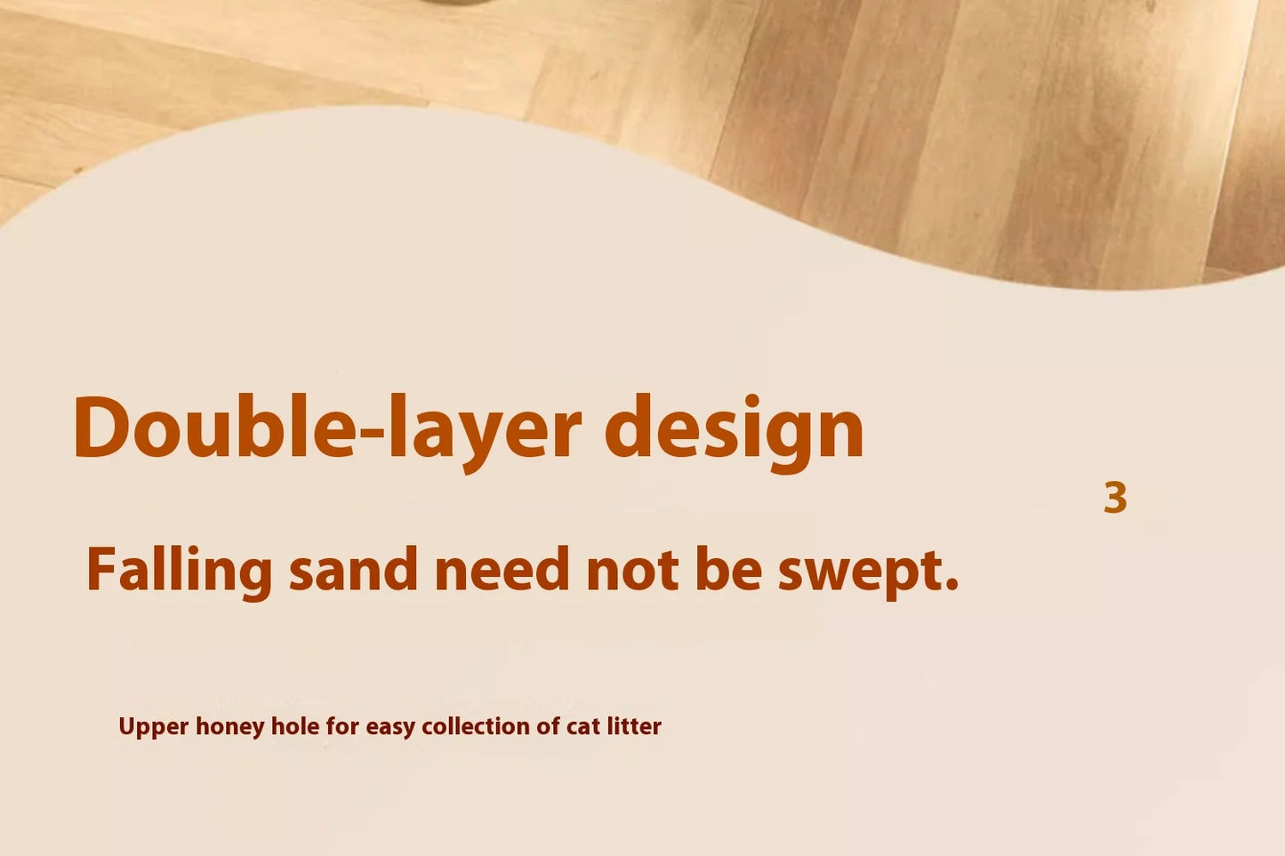 Tapis de litière double couche imperméable — anti-débordement pour chat