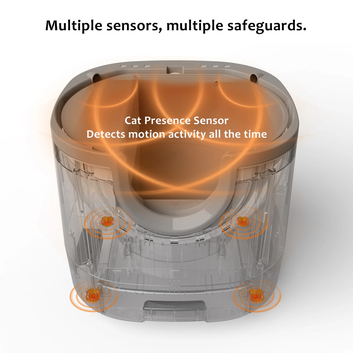 Litière autonettoyante grande capacité — ouverture par le dessus
