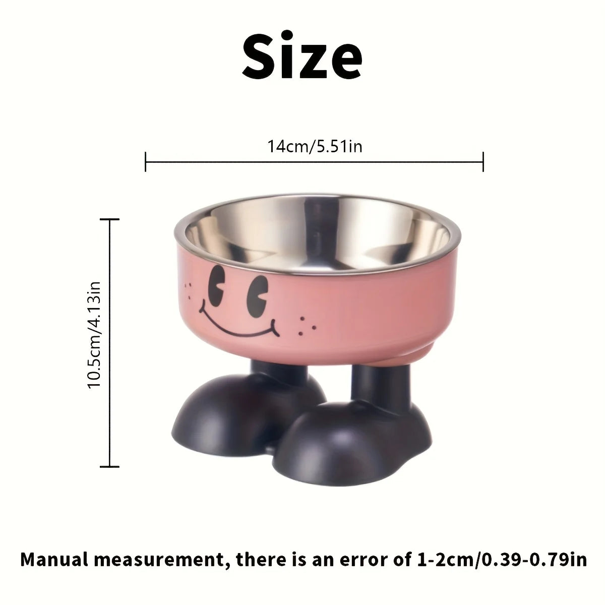 Gamelle surélevée en inox anti-débordement — pour chats et chiens