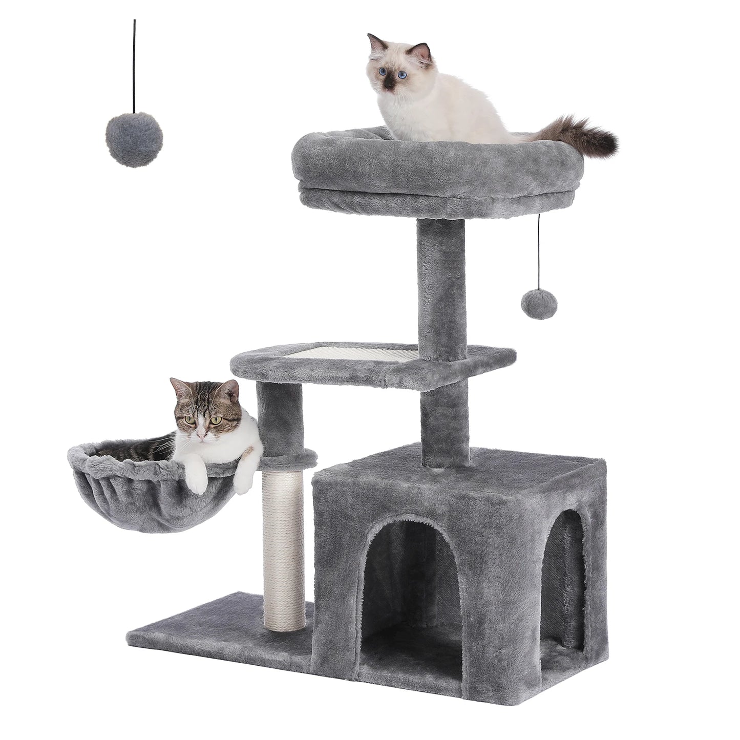 Arbre à chat 73 cm — hamac & griffoirs sisal pour chat d'intérieur