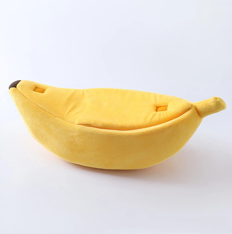 Lit banane moelleux pour chat — la cachette tendance