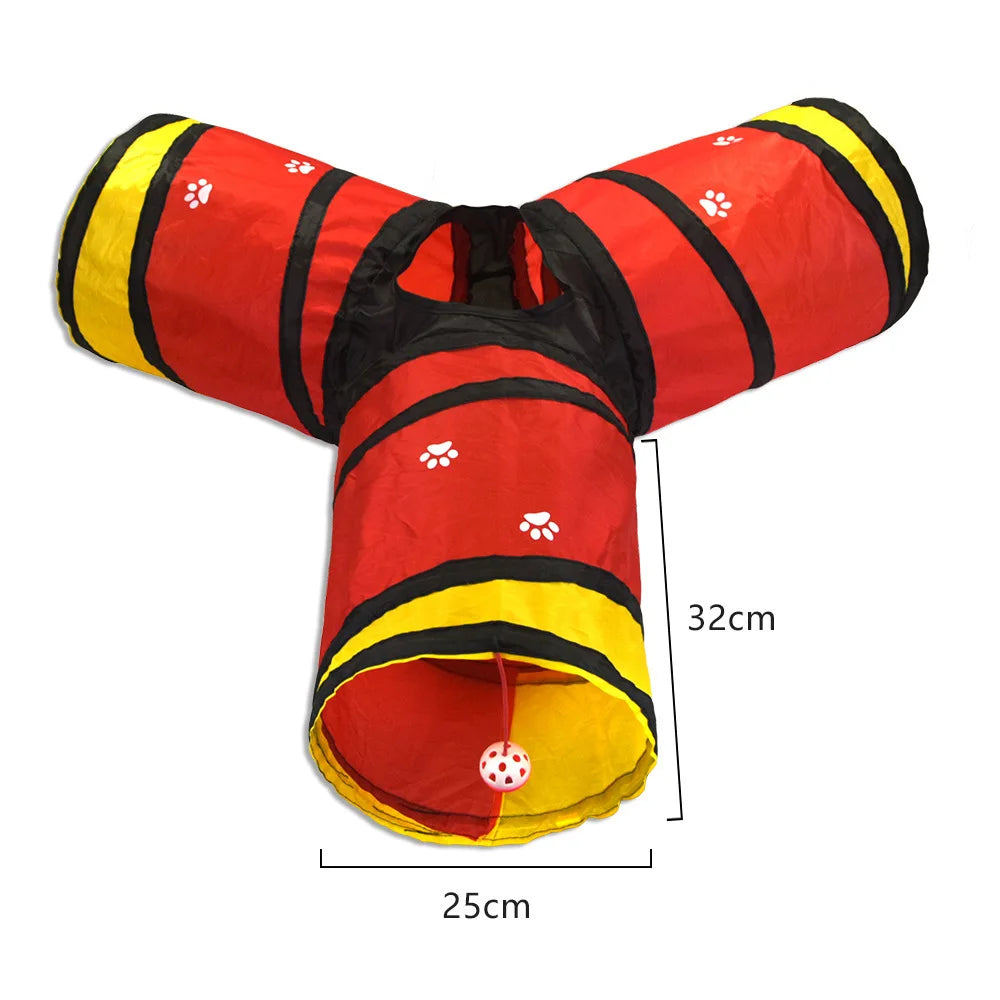 Tunnel de jeu pliable pour chat