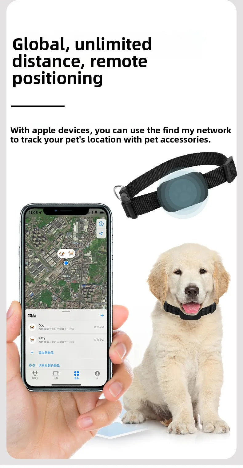 Traceur GPS waterproof Apple Find My — alerte mouvement pour chat