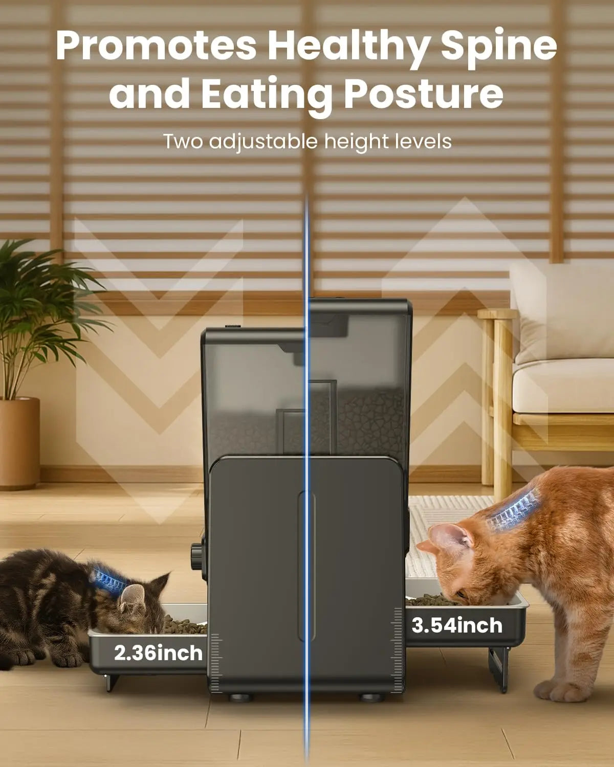 Distributeur automatique WiFi 5G double bol — 5L pour 2 chats