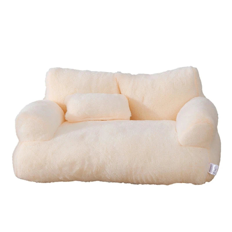 Lit sofa douillet en peluche pour chat