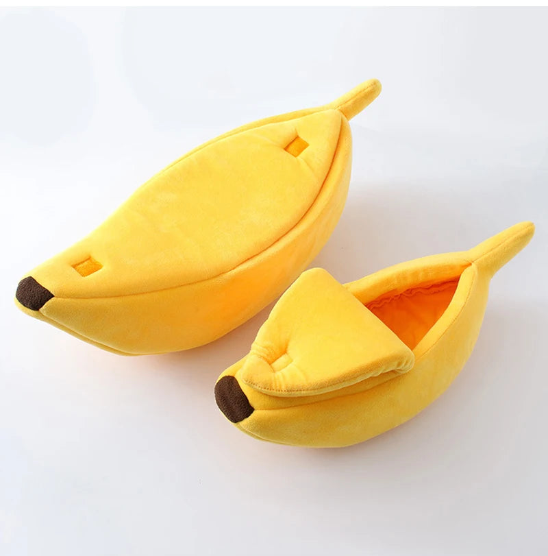 Lit banane moelleux pour chat — la cachette tendance