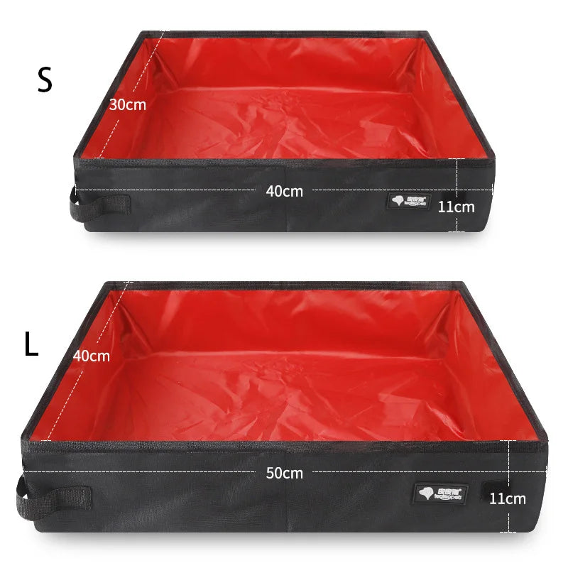 Litière pliable de voyage imperméable — nylon compact