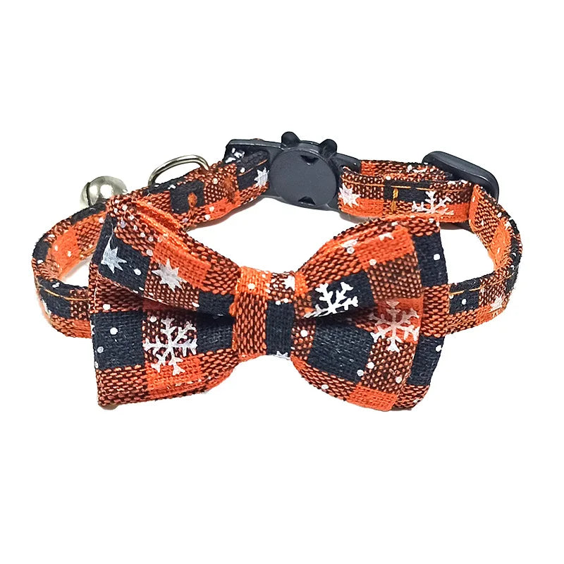 Collier chat nœud papillon & grelot — breakaway sécurisé