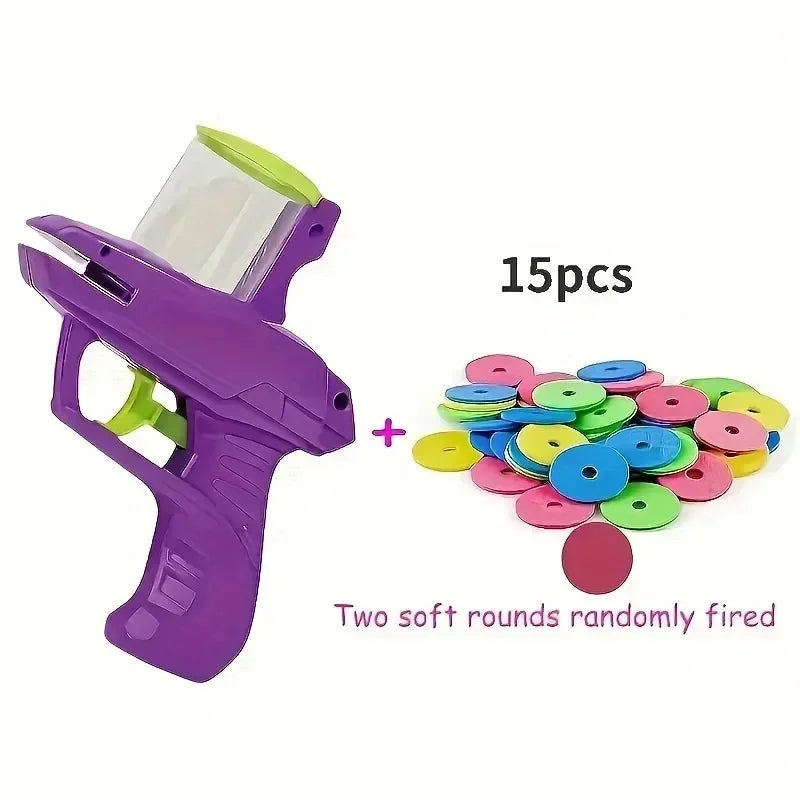 Pistolet navet + 15 frisbees en mousse pour chat