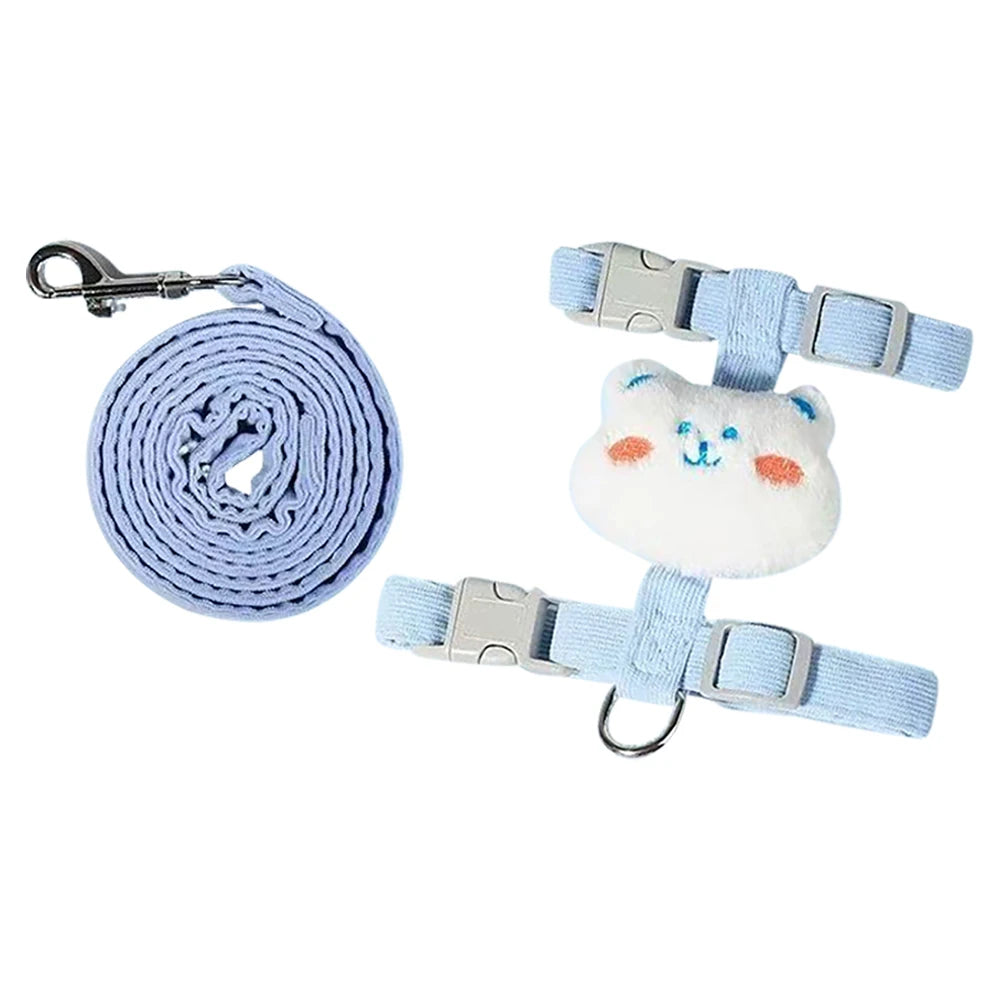 Harnais sac à dos peluche pour chat — escape-proof avec laisse